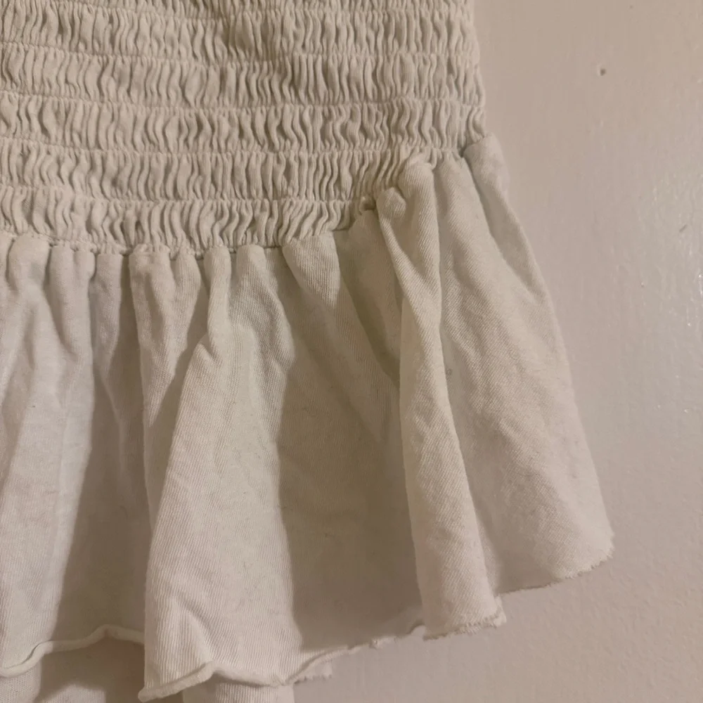 Free People Beach tube top ruffle smocked women XS